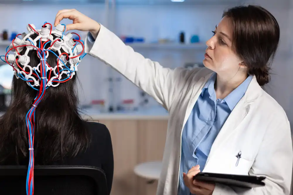 Neurologist consulting with patient